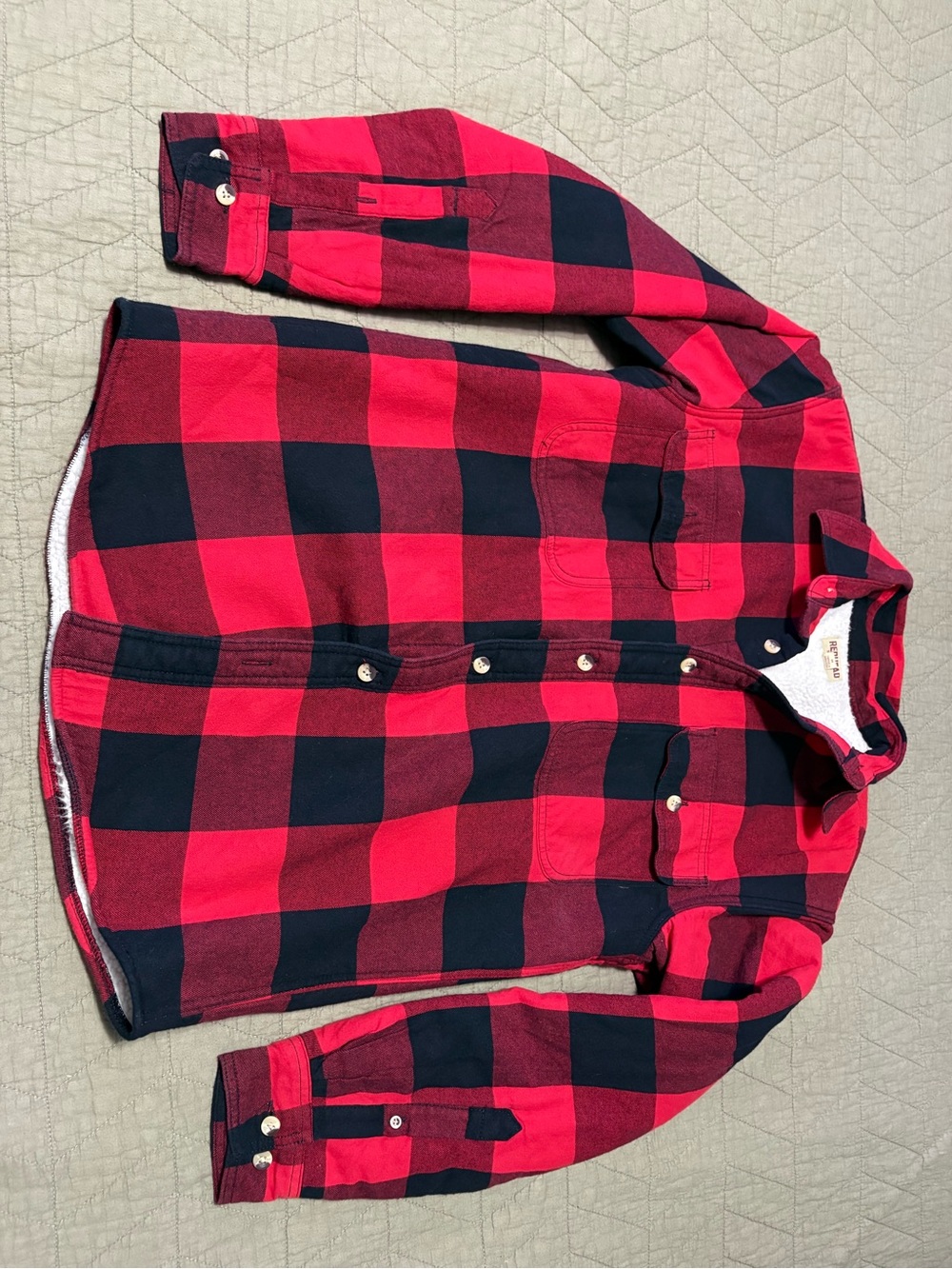 RedHead Men’s Medium Sherpa Lined Buffalo Plaid Shirt Jacket
